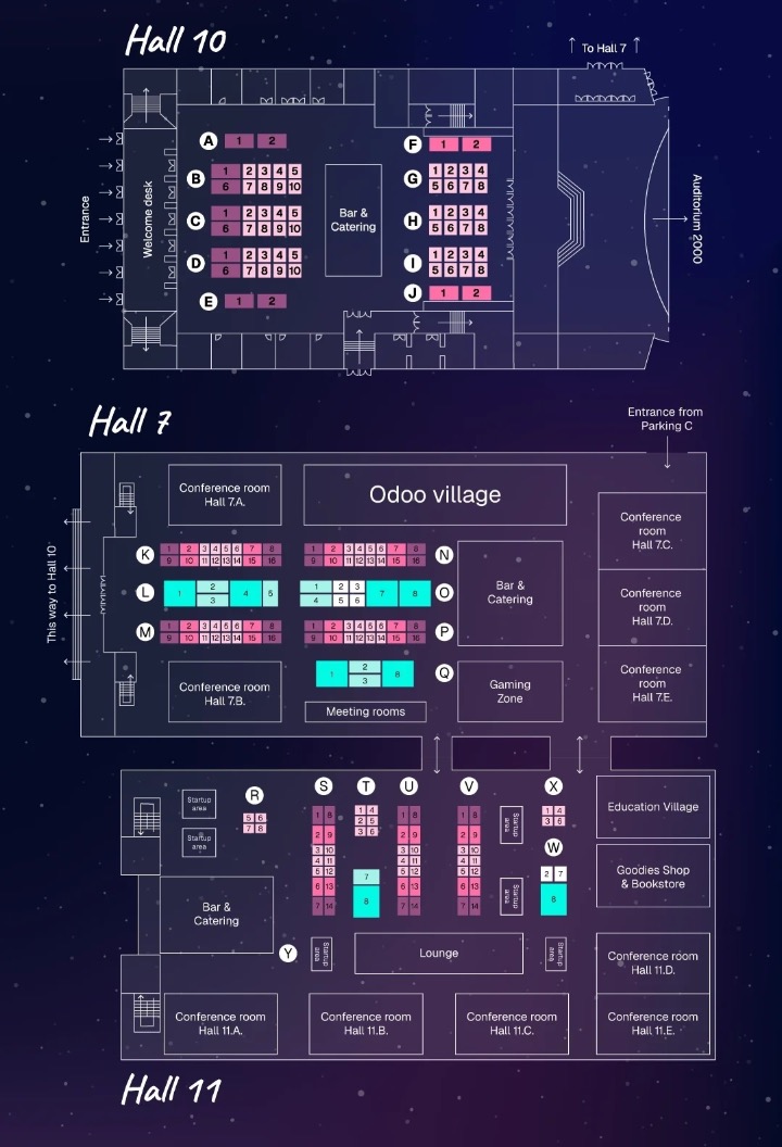 Odoo Experience map
